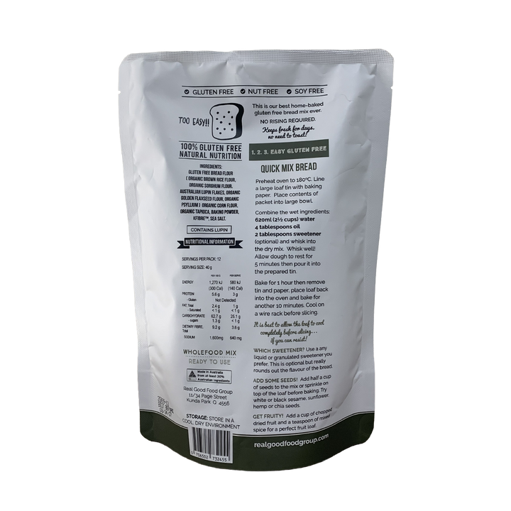 The Gluten Free Food Co Quick Mix Bread Mix