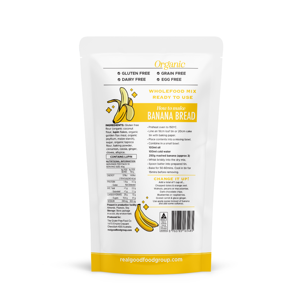 The Gluten Free Food Co      Banana Bread Mix