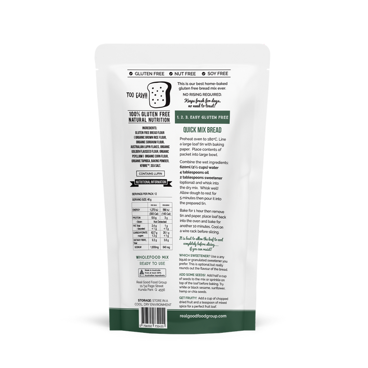 The Gluten Free Food Co Quick Mix Bread Mix