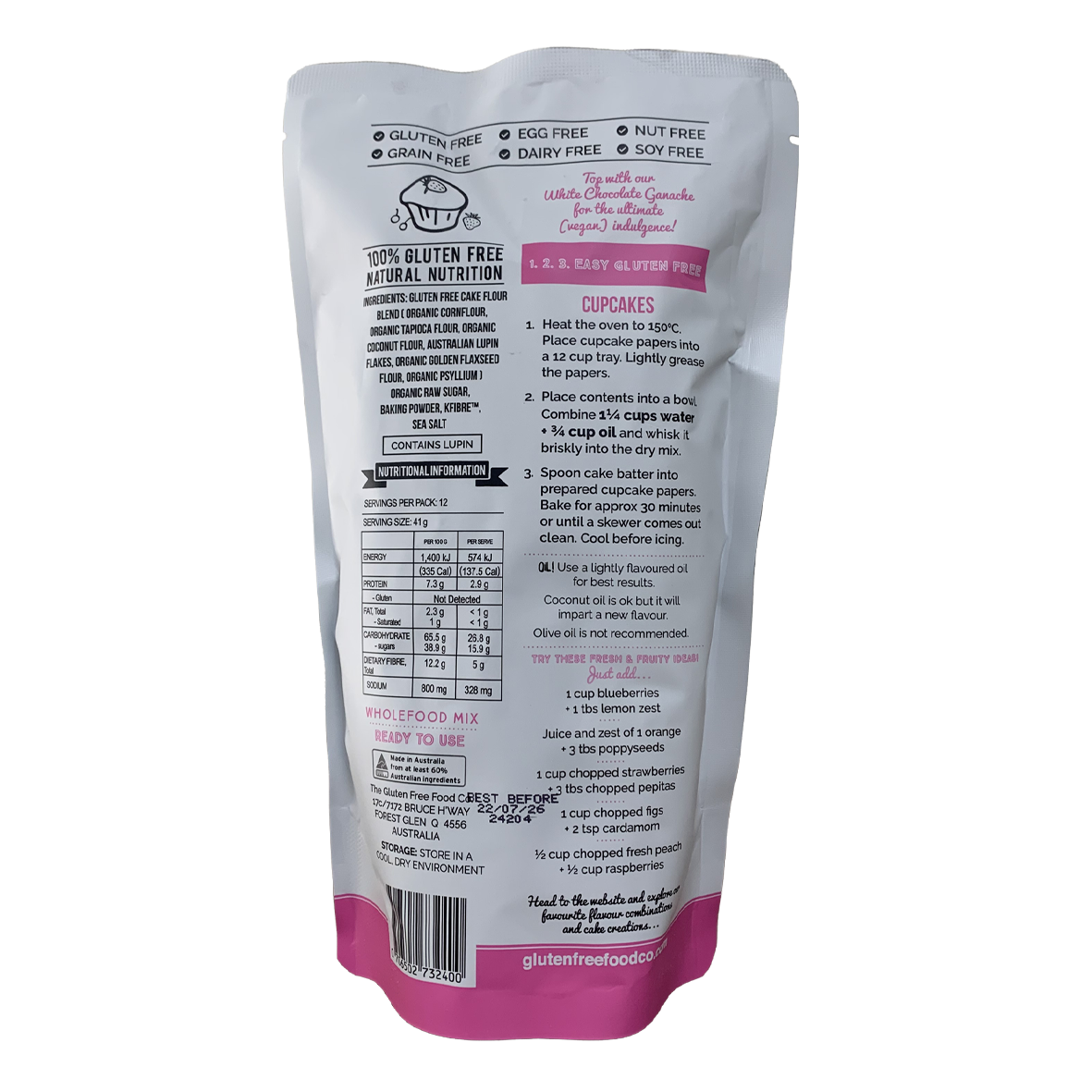 The Gluten Free Food Co Cup Cake / Muffin Mix