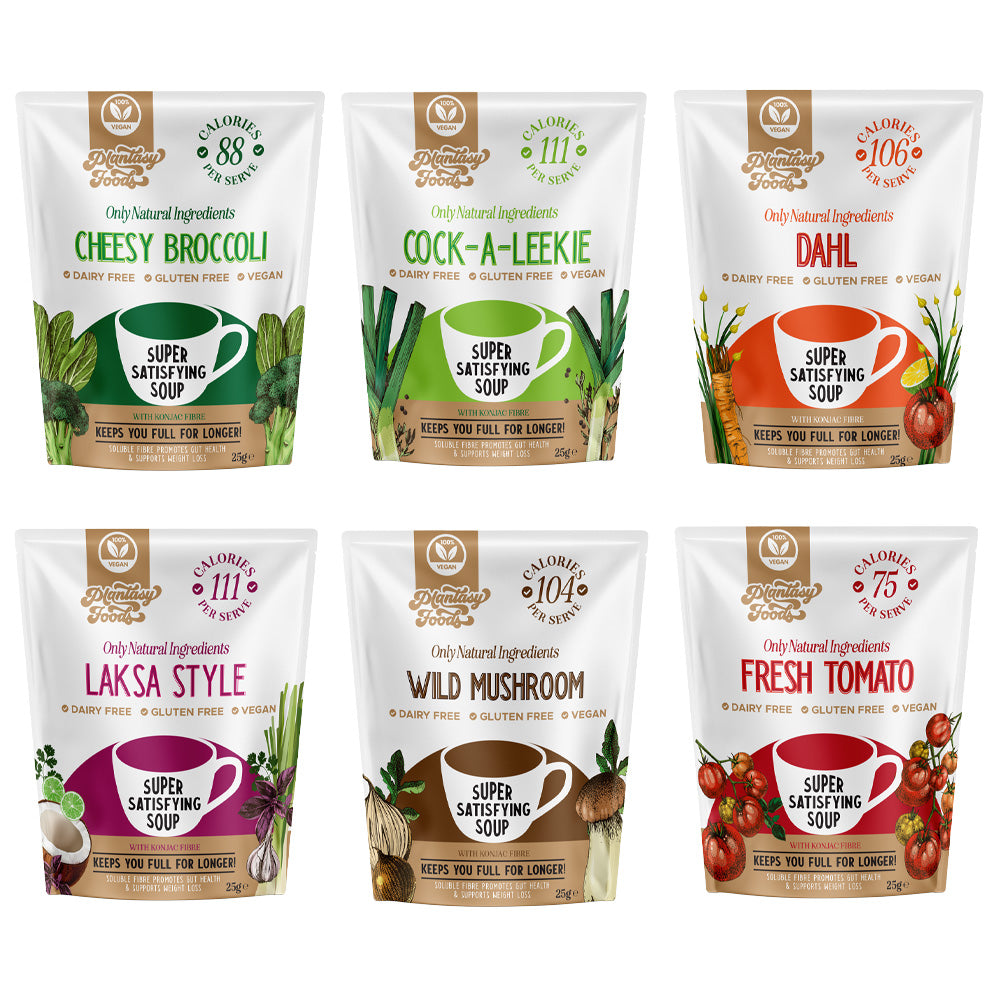 Plantasy Foods Vegan Cuppa Soup Combo Pack (6 Flavours x 25g)
