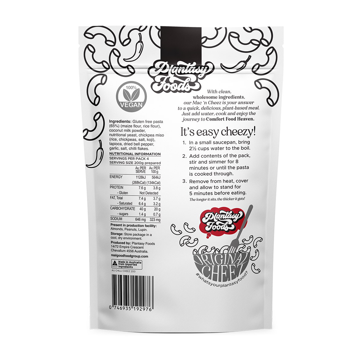 Plantasy Foods Mac 'n Cheez - Chilli Cheez
