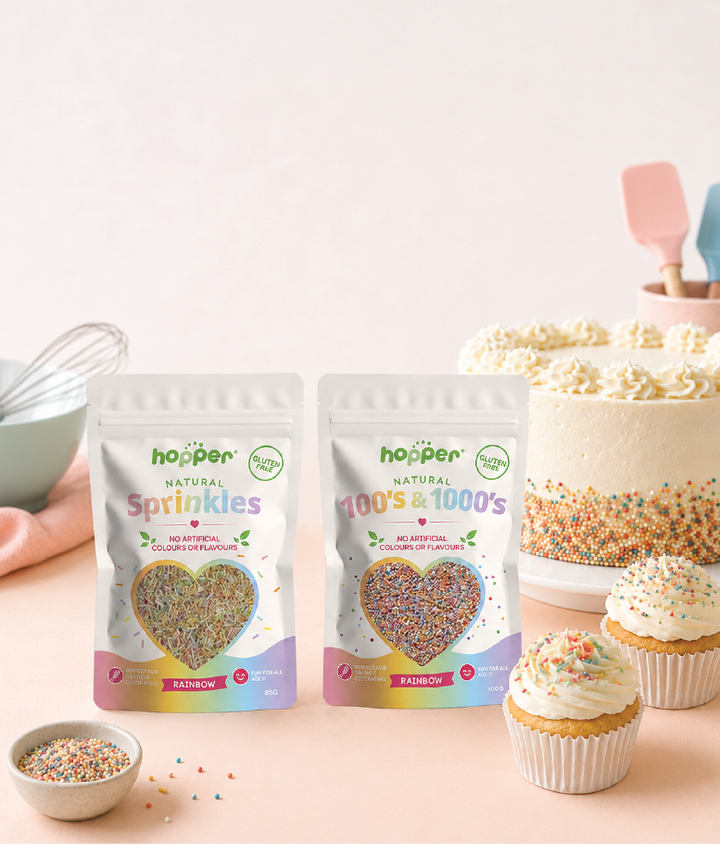 Hopper Rainbow Sprinkles 100g 3 Packs