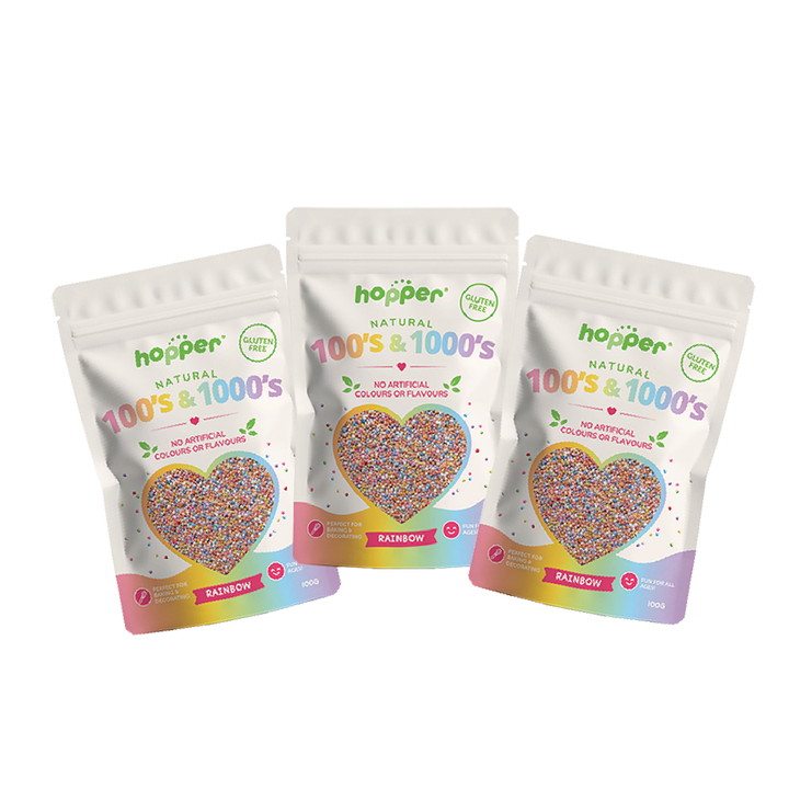 Hopper 100s and 1000s Rainbow 100g 3 Packs