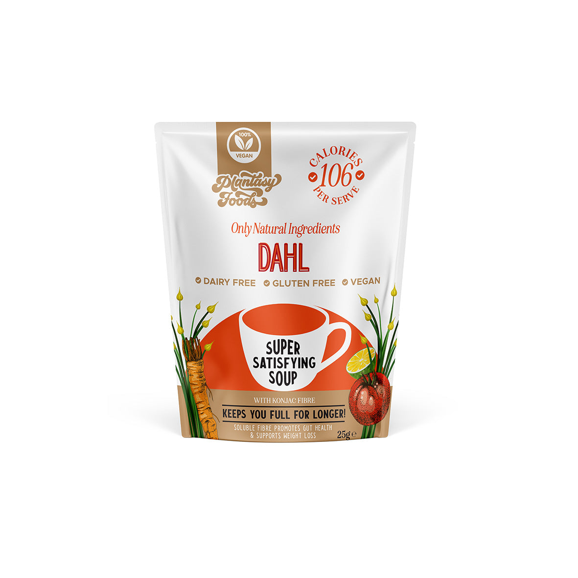 7 x Plantasy Foods Dahl Cuppa Soup 25g