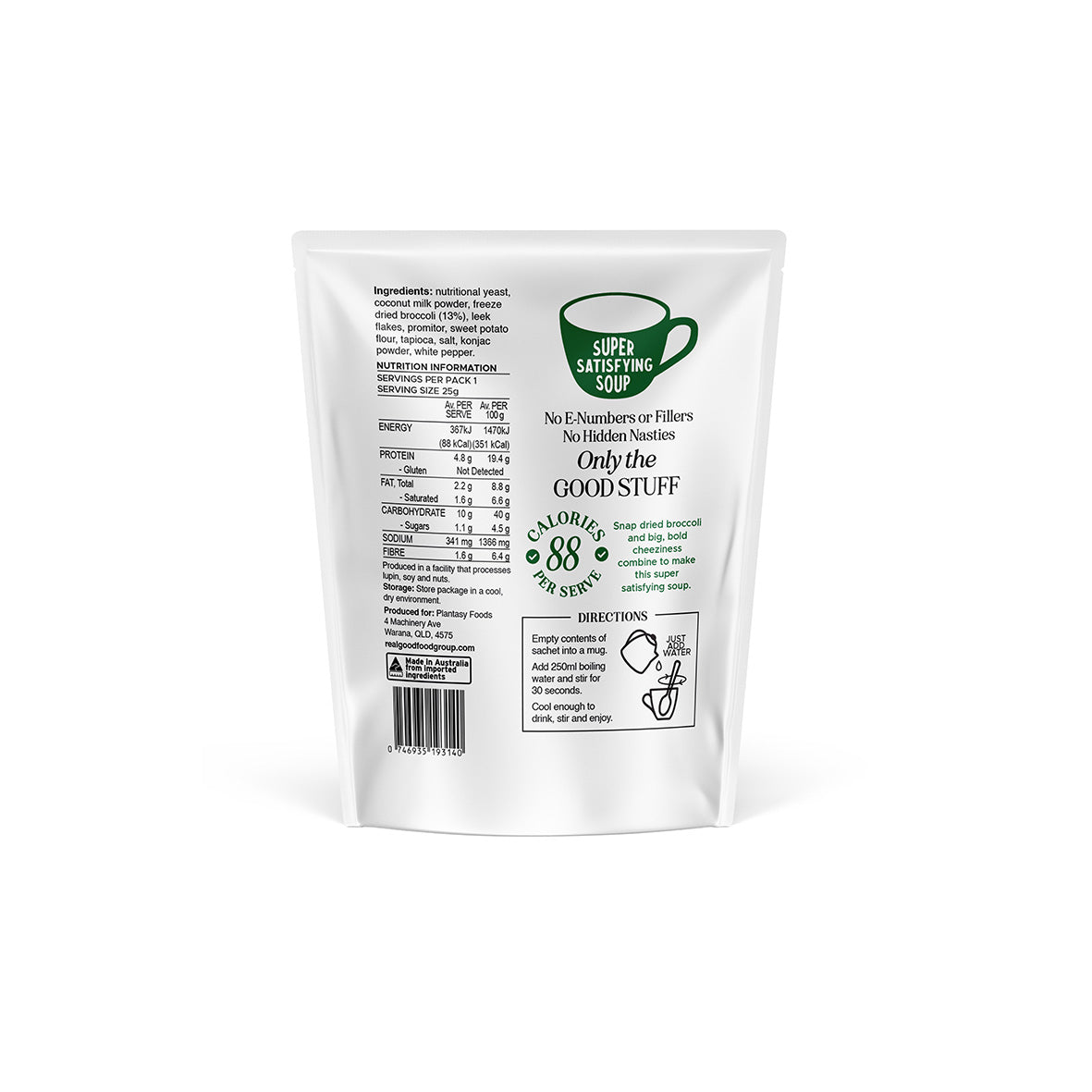 7 x Plantasy Foods Cheezy Broccoli Cuppa Soup 25g