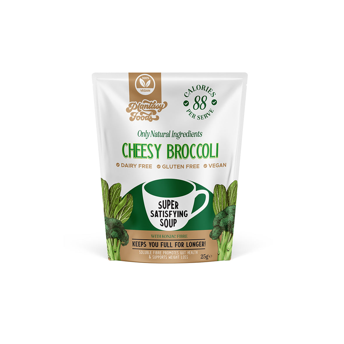 7 x Plantasy Foods Cheezy Broccoli Cuppa Soup 25g