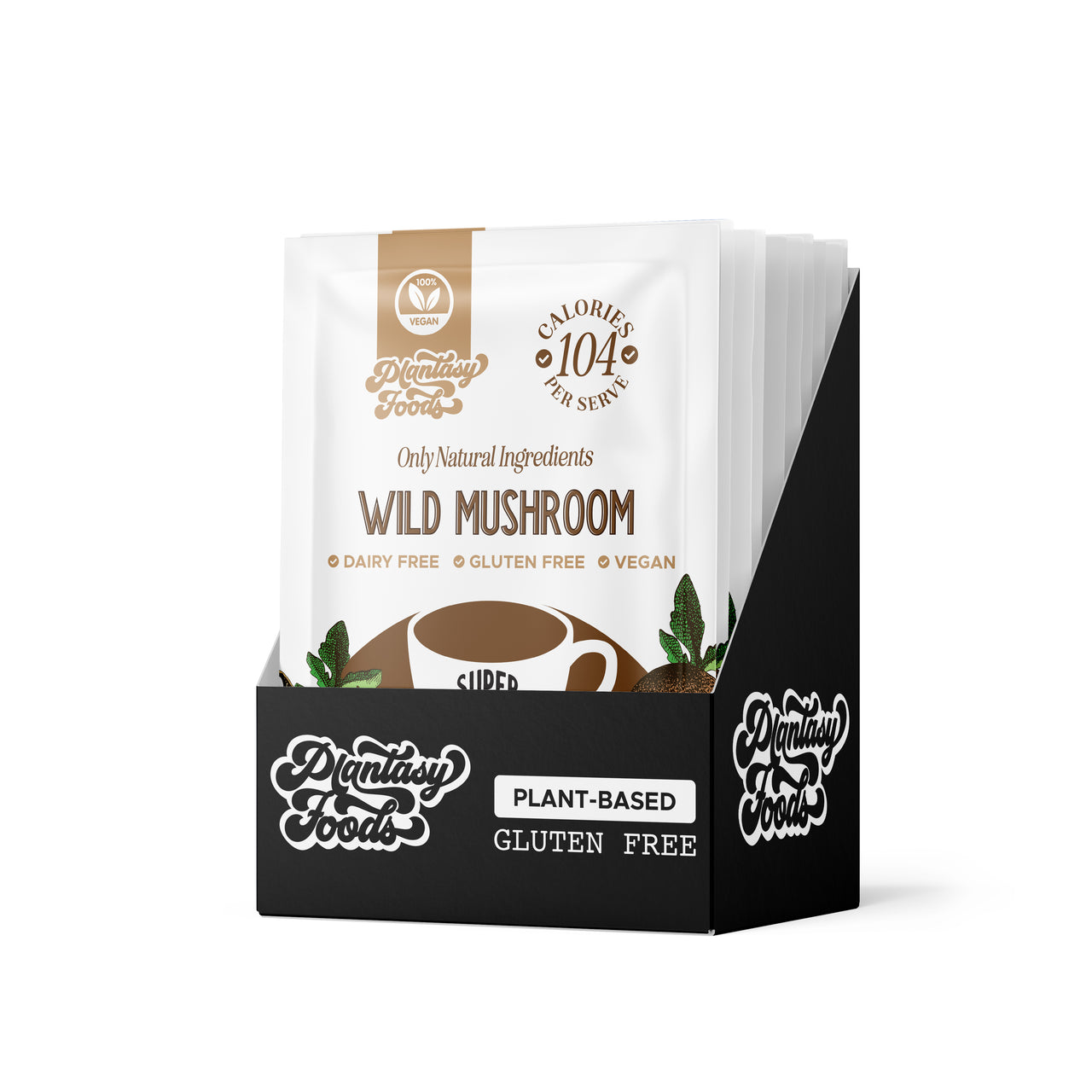 7 x Plantasy Foods Wild Mushroom 25g