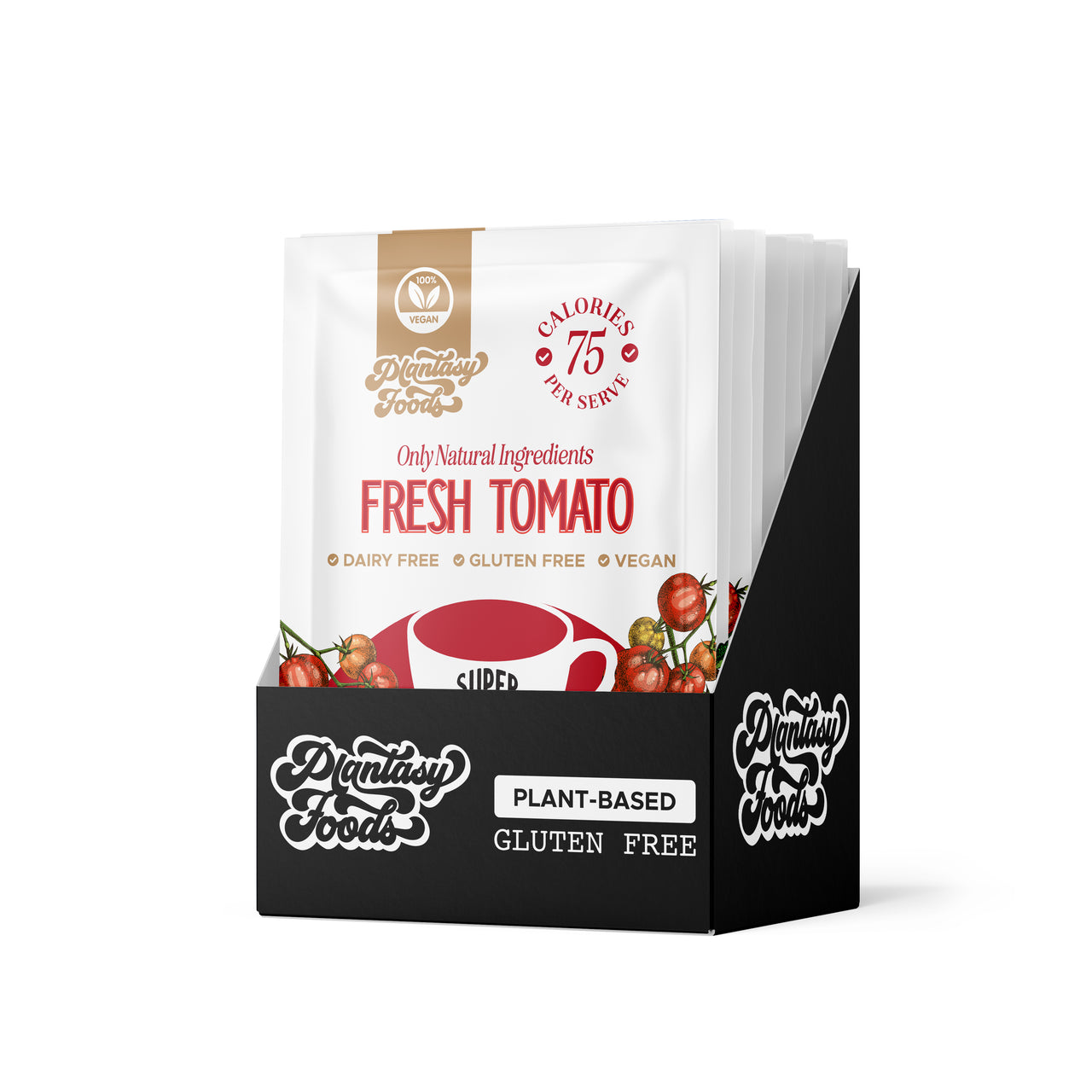 7 x Plantasy Foods Fresh Tomato Cuppa Soup 25g
