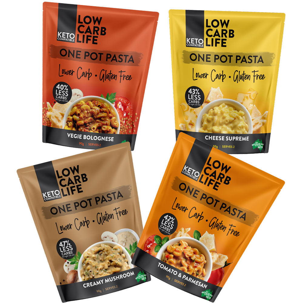 Lower Carb Pasta 4 FLAVOURS PACK