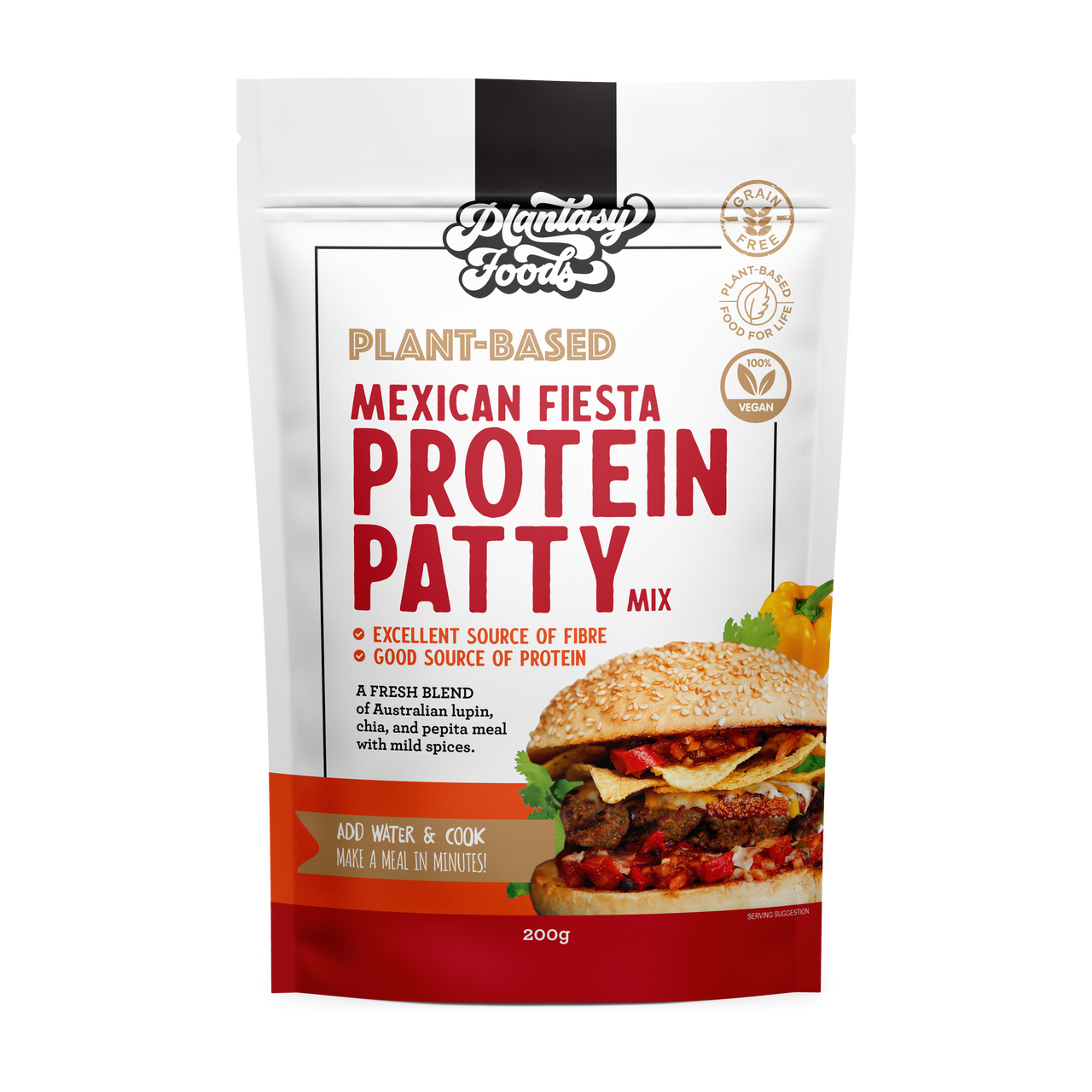 Plantasy Foods Vegan Protein Patty Mix - Mexican Fiesta